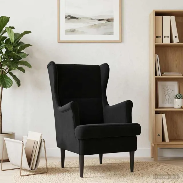 vidaXL Fauteuil Zwart Fluweel