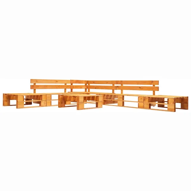 vidaXL 6-delige Loungeset pallet hout honingbruin
