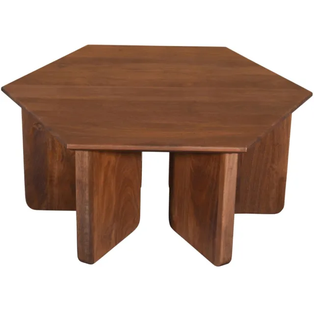 DÉJA Living Salontafel Martos - Donkerbruin Mangohout - 80x80x35cm