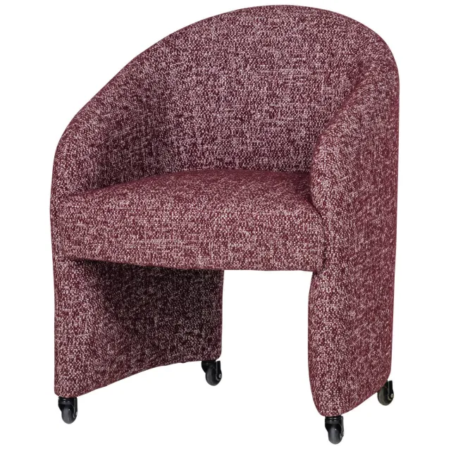 WOOOD Cordo eetkamerstoel met wielen bordeaux