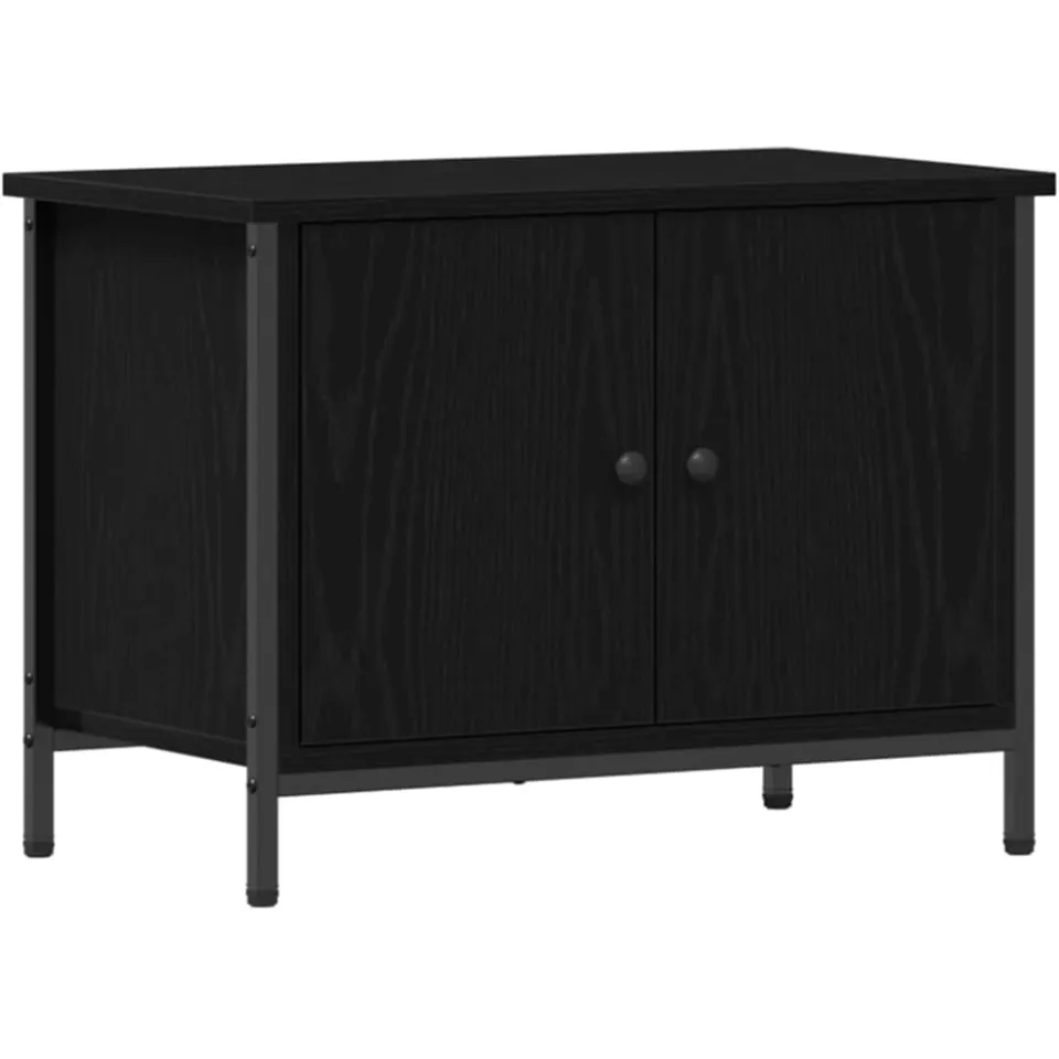 vidaXL TV-kast 60 x 35 x 45 cm Zwart Eiken Bewerkt hout, foto 3