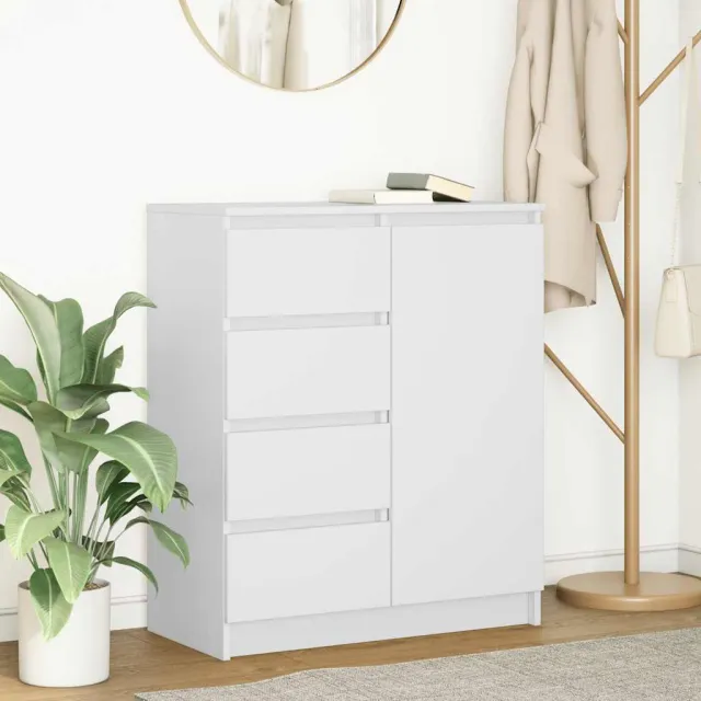 vidaXL Dressoir met lades 71x35x84 cm spaanplaat wit, foto 2