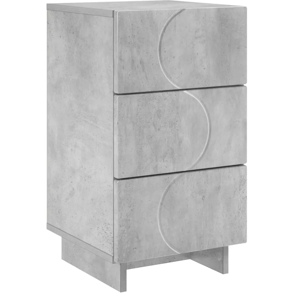 vidaXL Nachtkastje Betongrijs 33,5 x 34,5 x 60 cm Bewerkt hout grijs, foto 3