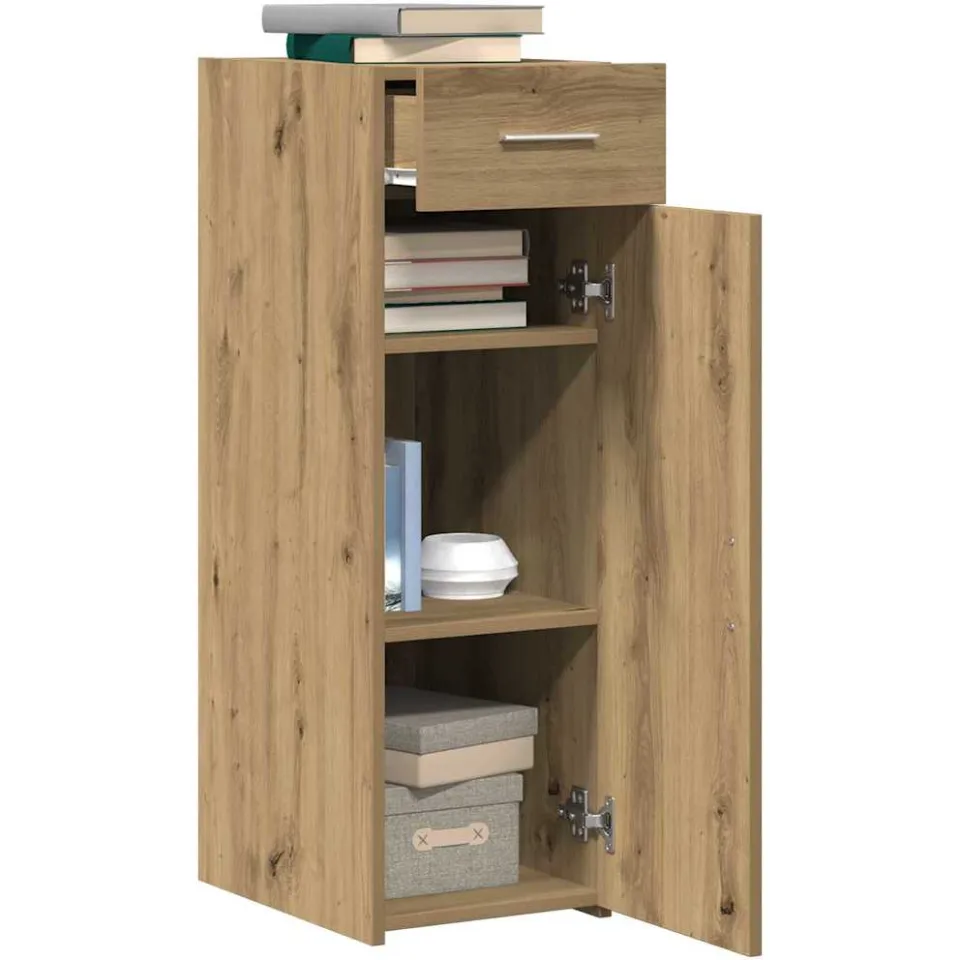 vidaXL Dressoir Artisan Eiken 30 x 42,5 x 93 cm Bruin