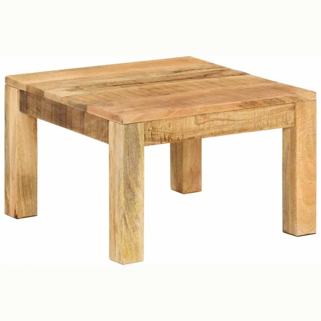vidaXL Salontafel 55x55x35 cm massief mangohout bruin, foto 2