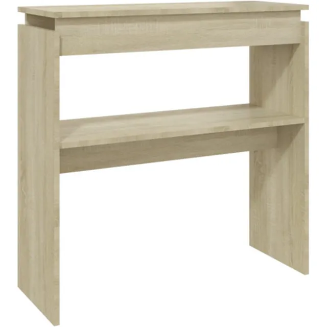 vidaXL Wandtafel - 80x30x80 - cm - bewerkt - hout - sonoma - eikenkleurig sonoma eiken