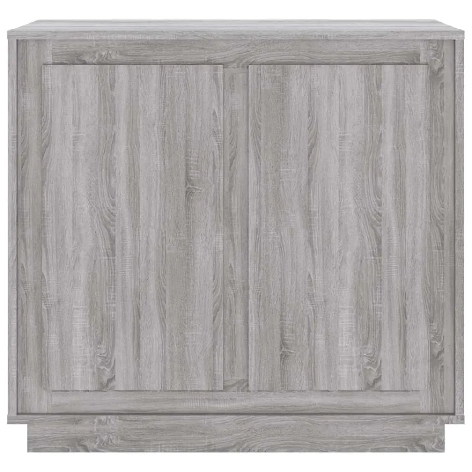 vidaXL Dressoir 80x34x75 cm bewerkt hout grijs sonoma eikenkleurig, foto 4