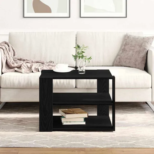 vidaXL Salontafel Zwarte Eik 58 x 58 x 40 cm Geconstrueerd hout, foto 2