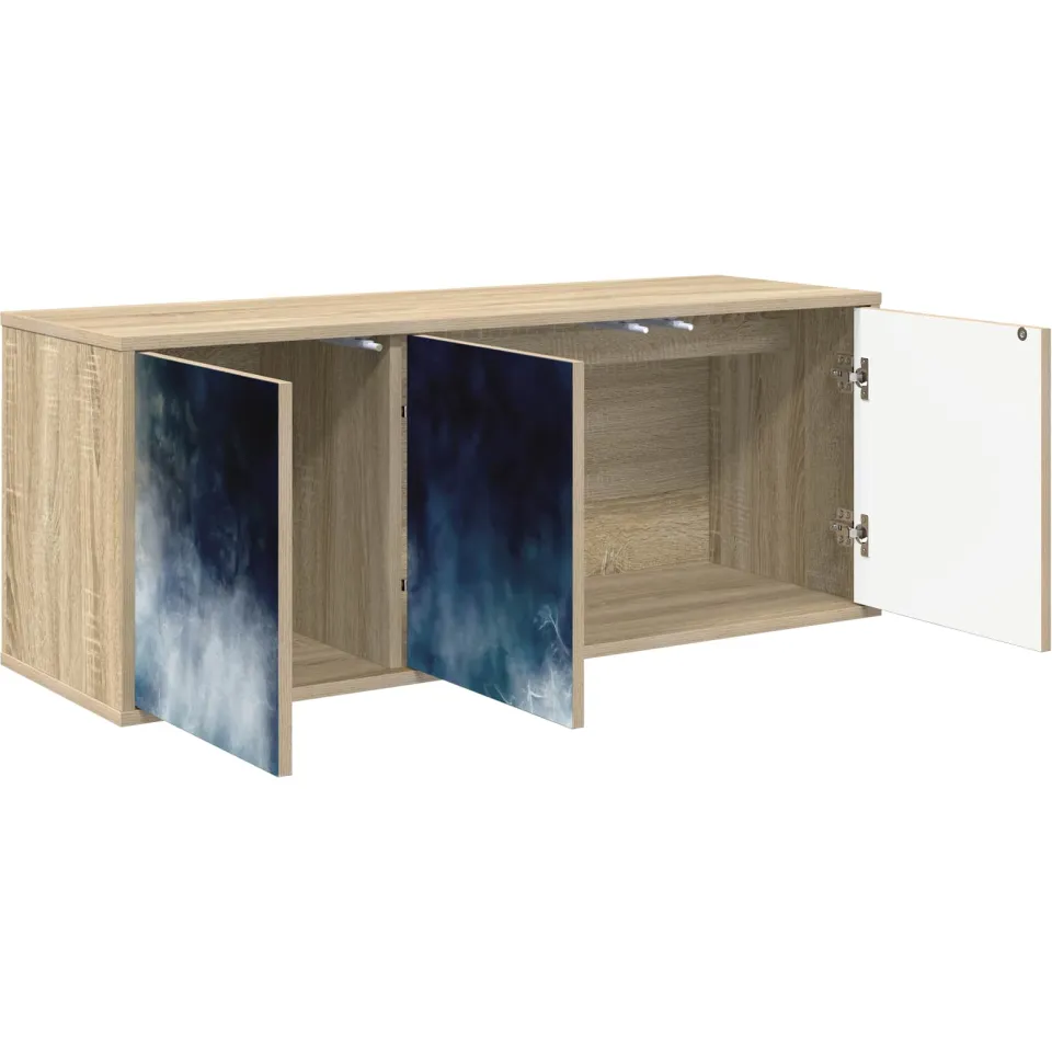 vidaXL Wandgemonteerd tv-meubel RAALTE 102 x 33 x 40 cm Sonoma Eiken Bruin