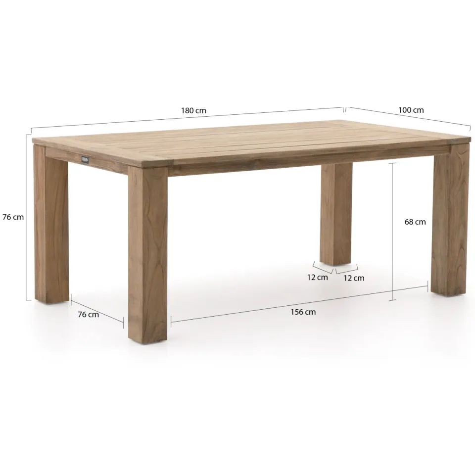 Intenso Furniture Intenso Tropea/ROUGH-X 180cm dining tuinset 5-delig, foto 3