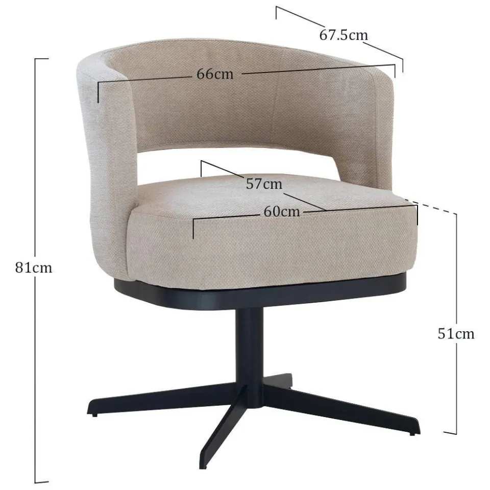 Giga Meubel Louis eetkamerstoel taupe, foto 4