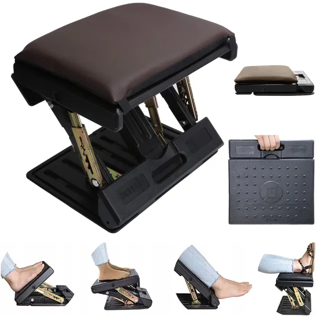 Bedee Ergonomische Voetensteun Bureau - Verstelbaar & Comfortabel Zwart