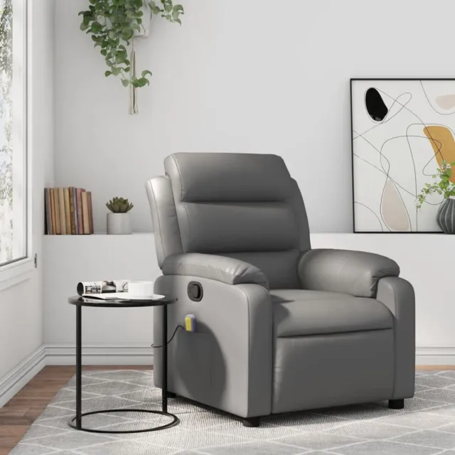 vidaXL Massagestoel - van - grijs - kunstleer