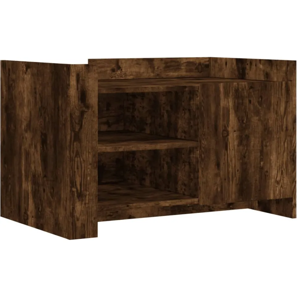 vidaXL Salontafel 80x50x50 cm bewerkt hout gerookt eikenkleurig, foto 3