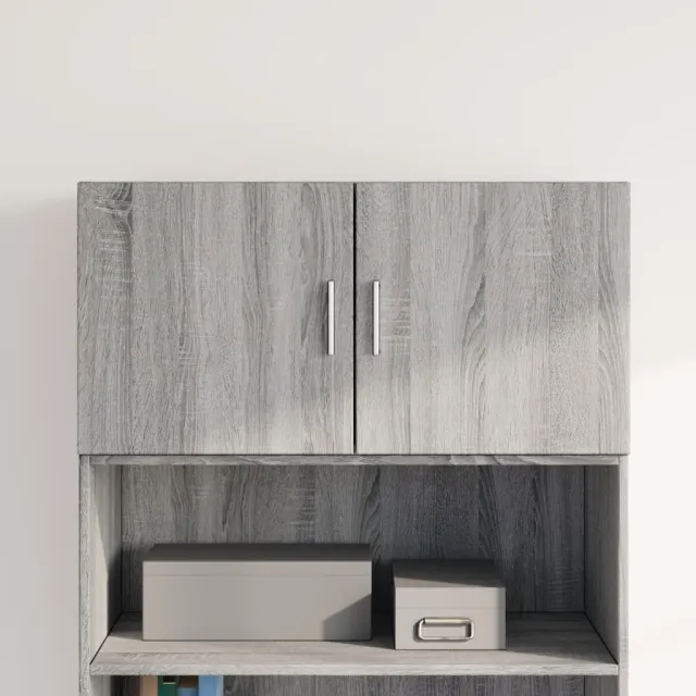 vidaXL Wandkast 80x42,5x40 cm bewerkt hout grijs sonoma eikenkleurig