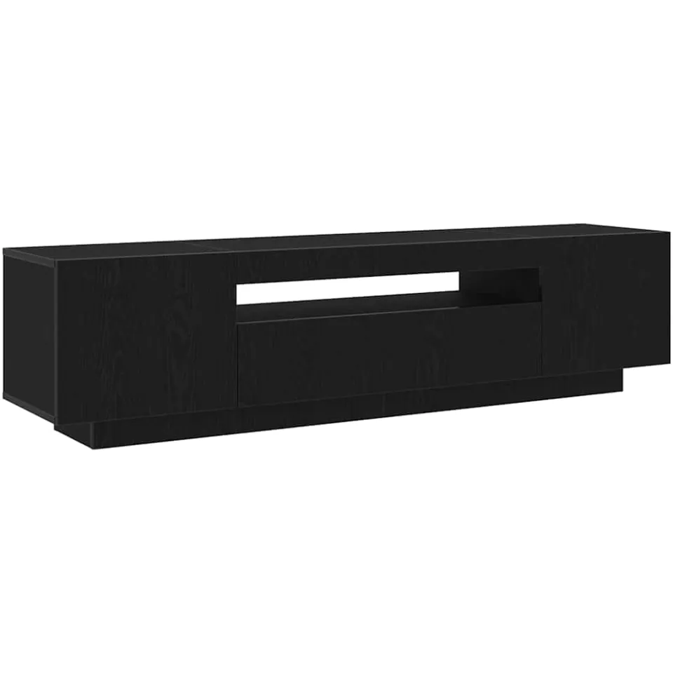 vidaXL TV-kast 160 x 35 x 40 cm Zwart Bewerkt hout, foto 3