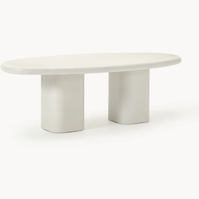 Westwing Collection In- & outdoor eettafel Anaya, in verschillende formaten Beige