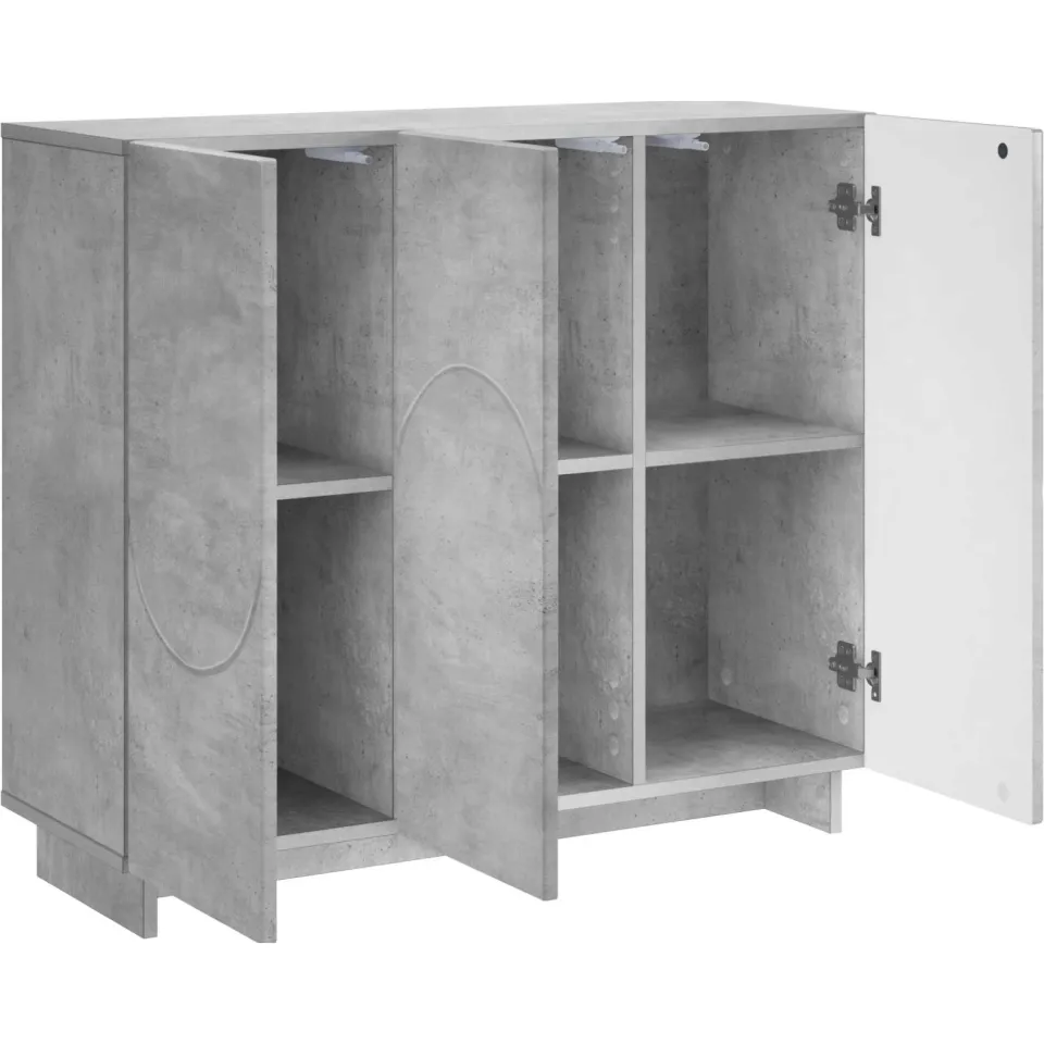 vidaXL Dressoir Betongrijs 85,5 x 31 x 75 cm Bewerkt hout