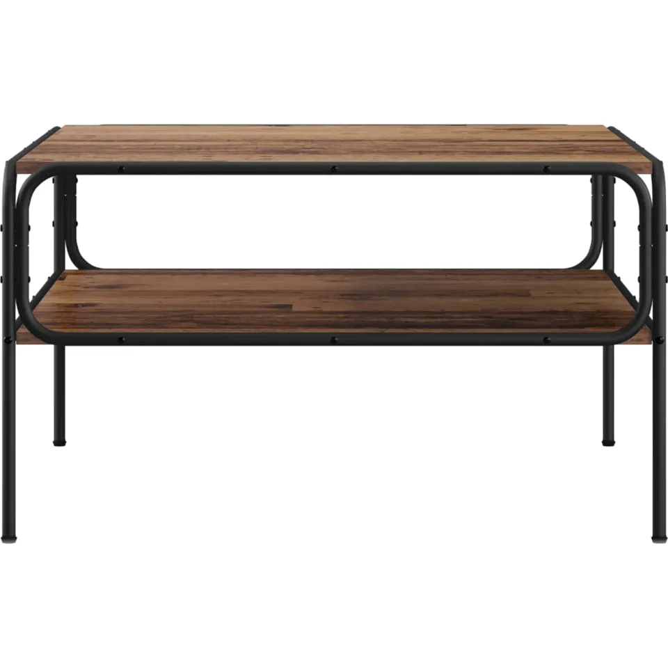 vidaXL Bijzettafel Oud hout 100 x 50 x 46 cm Bewerkt hout Bruin