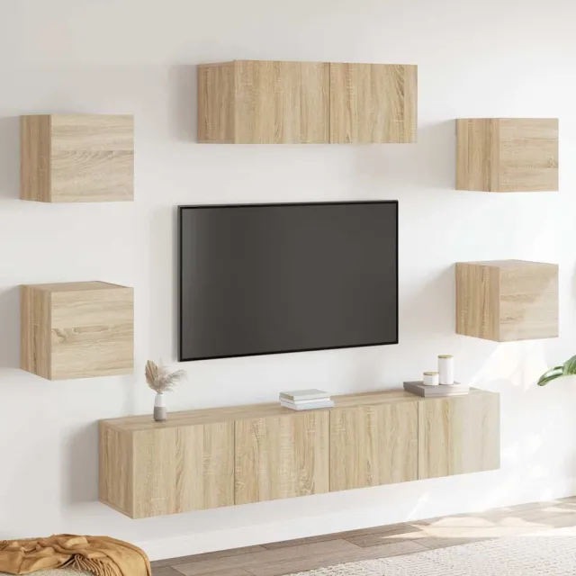 vidaXL 7-delige Tv-meubelset bewerkt hout sonoma eikenkleurig, foto 2