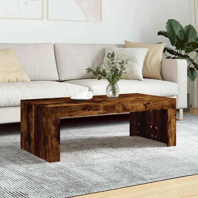 vidaXL Salontafel 102x50x36 cm bewerkt hout gerookt eikenkleurig, foto 2