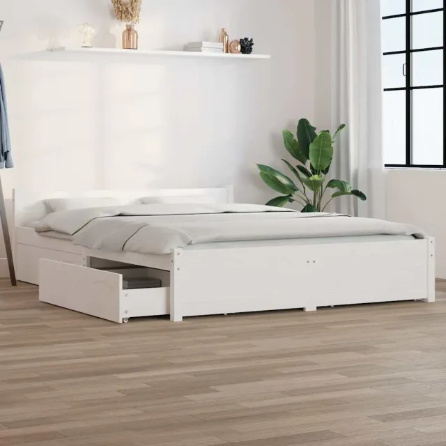 vidaXL Bedframe met lades 120x200 cm Bruin