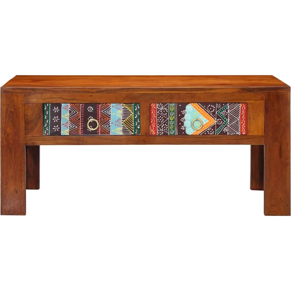 vidaXL Salontafel 90x50x40 cm massief acaciahout bruin, foto 2