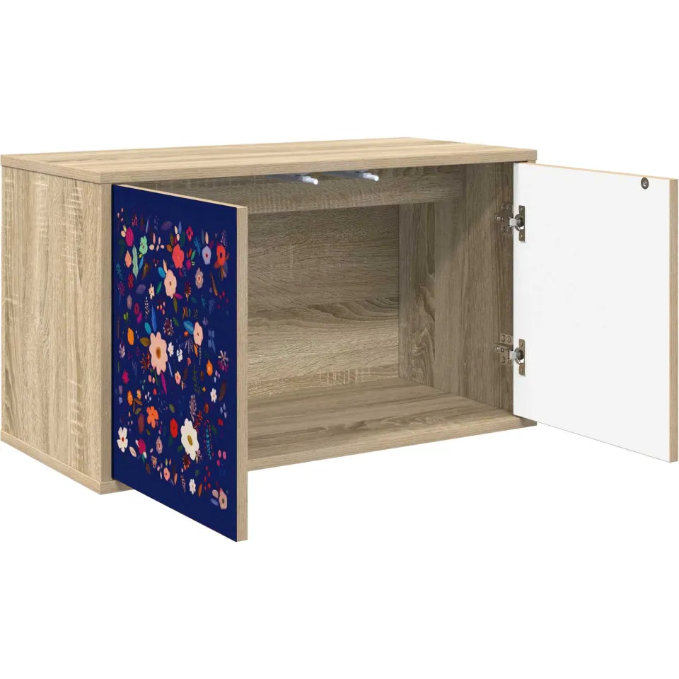 vidaXL Wandgemonteerd tv-meubel MAINZ 69 x 33 x 40 cm Sonoma Eiken Bruin
