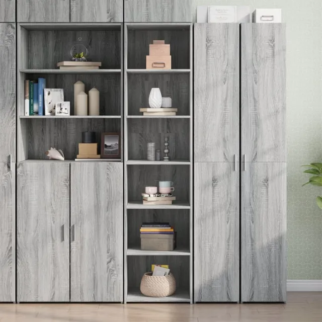 vidaXL Hoge kast 45x41x185 cm bewerkt hout grijs sonoma eikenkleurig, foto 2