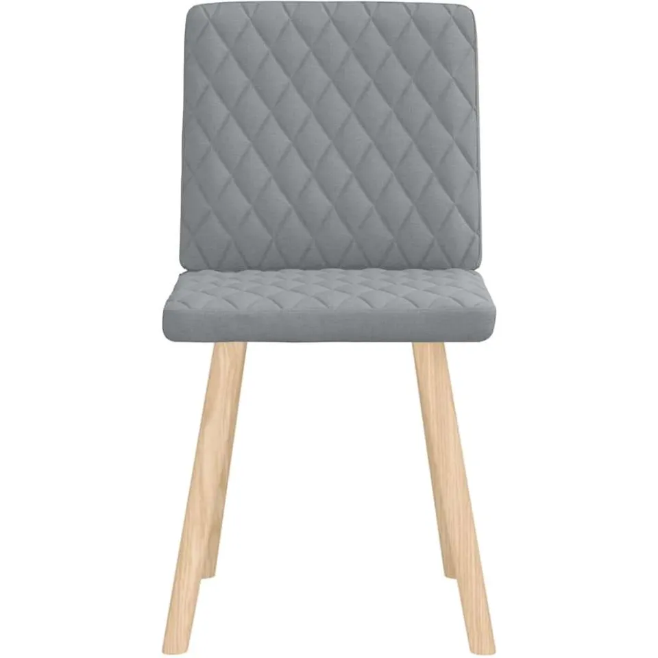 vidaXL Eetkamerstoelen 2 st stof lichtgrijs grijs