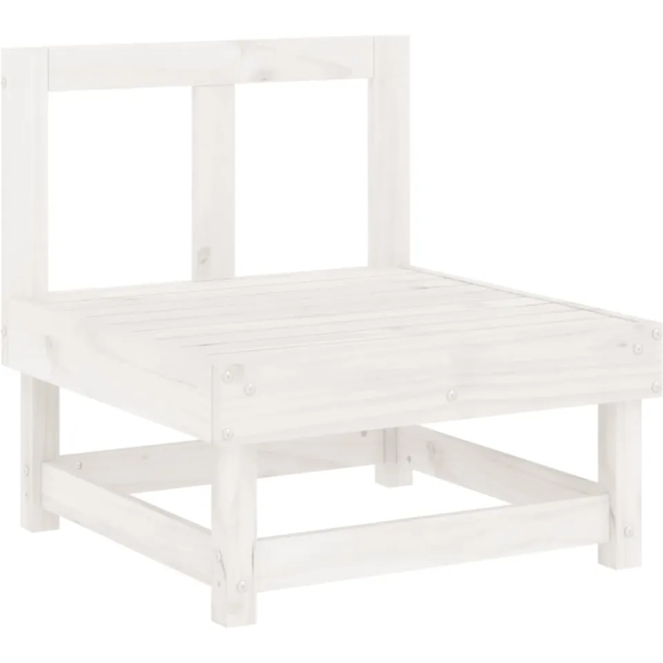 vidaXL 5-delige Loungeset massief grenenhout wit, foto 4
