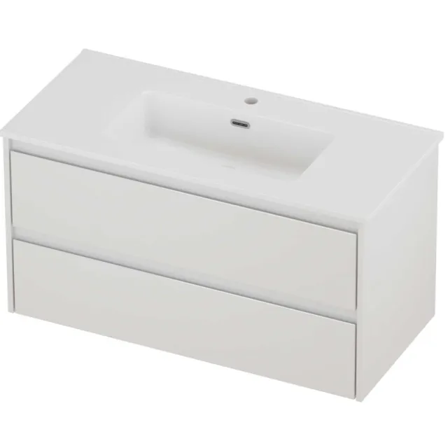 Proline Tribute Badmeubelset Porselein Elegant 1 Gat 100x46x54 cm Glans Wit Glans Wit