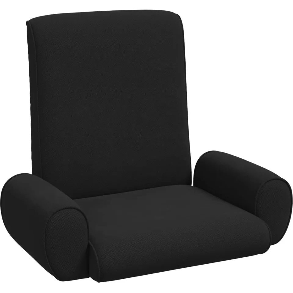 vidaXL Verstelbare vlo stoelen Zwart Grove Fluweel