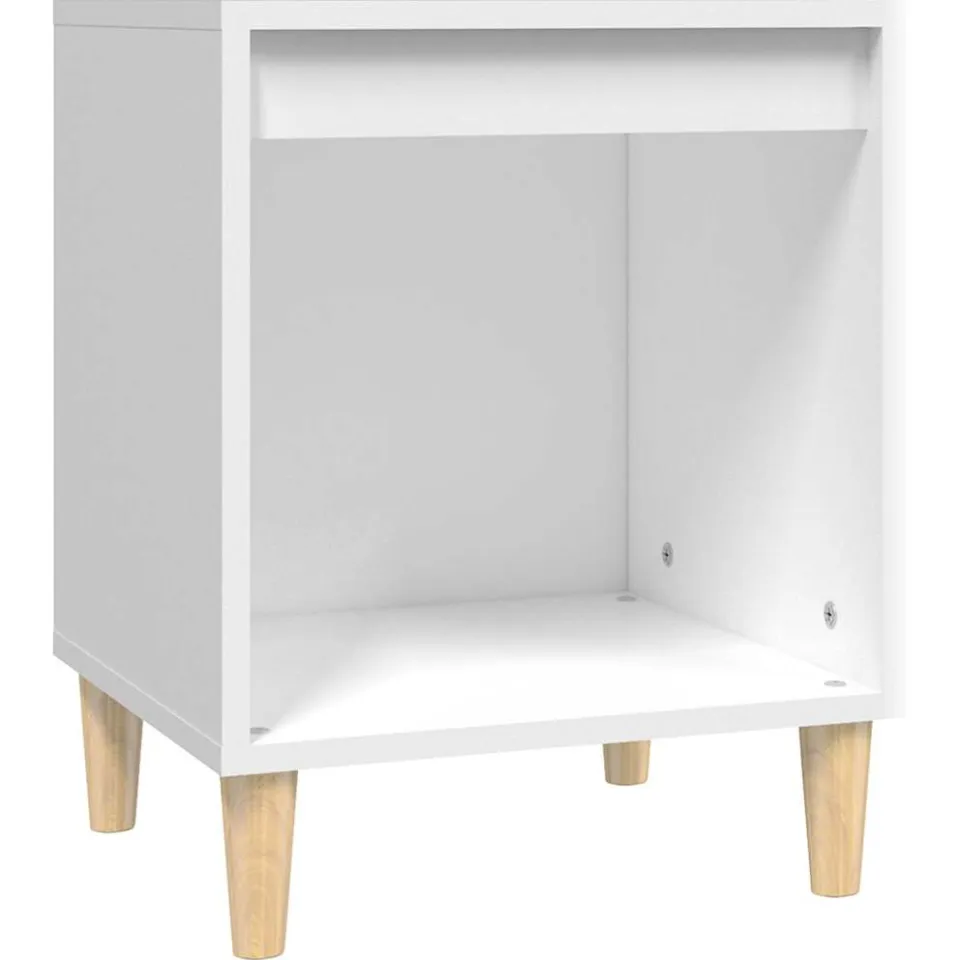 vidaXL Nachtkastje 40x35x50 cm bewerkt hout wit