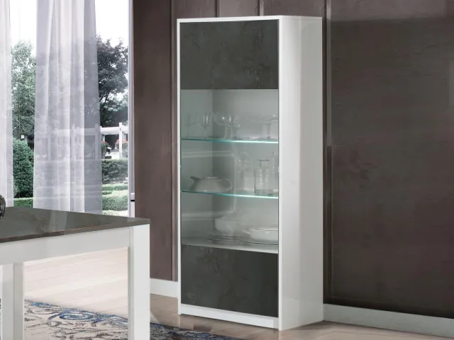 Mobistoxx Kolomkast GIARDINO 1 deur wit/grafiet
