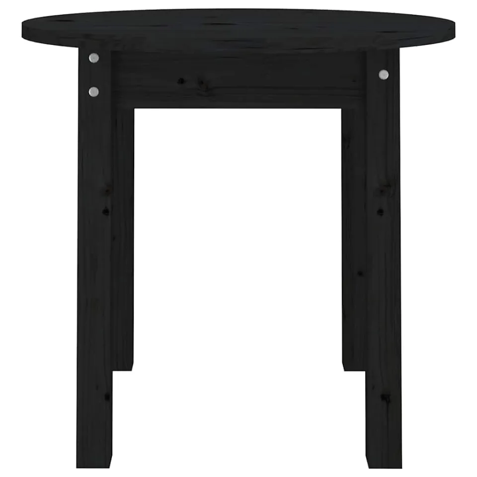 vidaXL Salontafel Ø 45x40 cm massief grenenhout zwart, foto 5