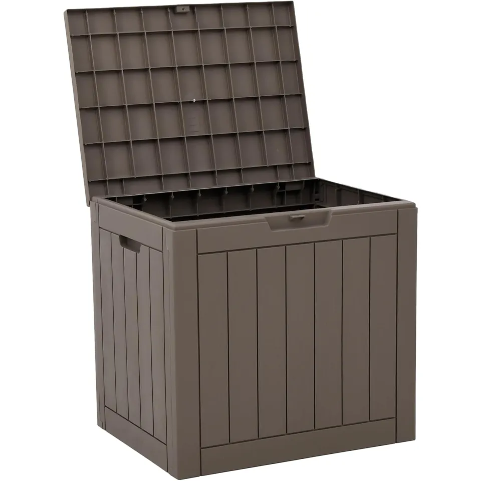 vidaXL Tuinbox 55,5x43x53 cm polypropeen grijs