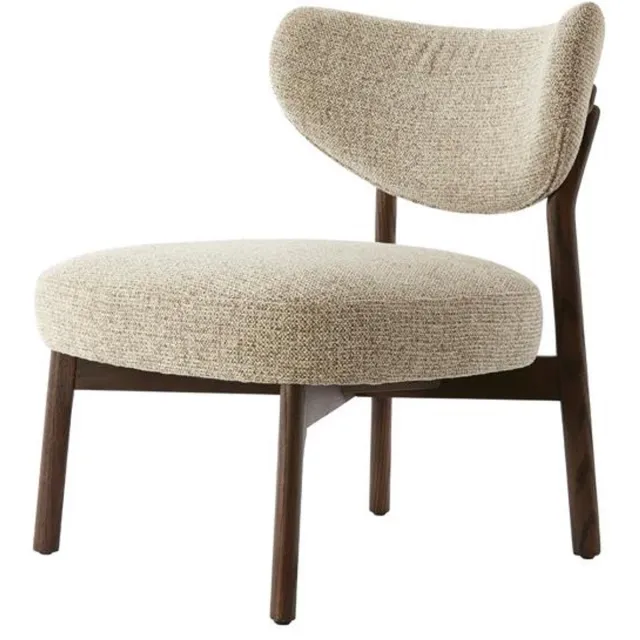 Light & Living Light&living Stoel 69x62x74 cm UTSIRA hout donker bruin+crème-bruin