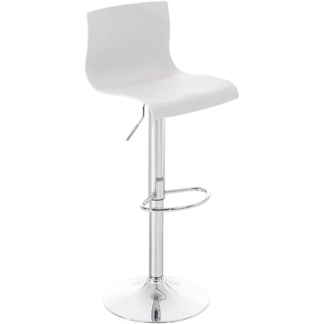 Luxe Comfort Torino 0086 barkruk - wit chroom/wit