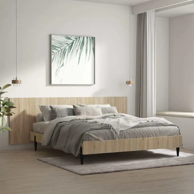 vidaXL Hoofdbord wandmodel 240x1,5x80 cm bewerkt hout sonoma eiken Bruin