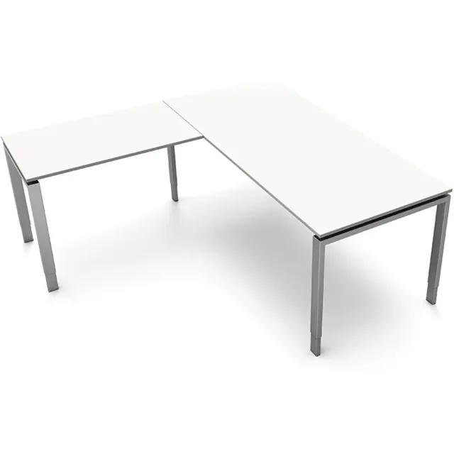 Kerkmann Hoekbureau Beta 180cm wit hoogte verstelbaar