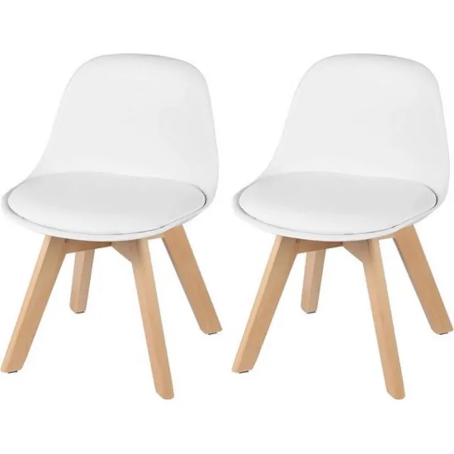 In And Outdoormatch Set van 2 kinderstoelen - stevig & lichtgewicht - ergonomisch design - veilig en praktisch - geschikt voor peuters & kleuters - wit