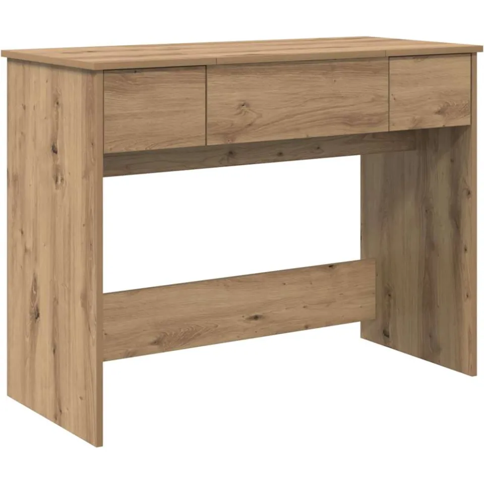vidaXL Cosmetische Tafel Artisan Eiken 100 x 45 x 76 cm, foto 3