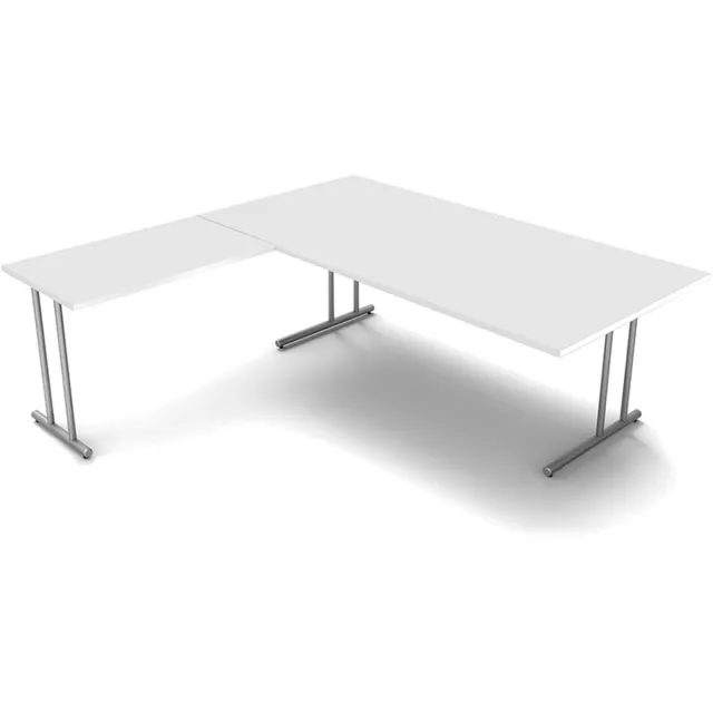 Kerkmann Hoekbureau groot Profi wit bureau 200cm