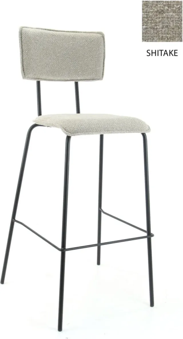 Workliving Barkruk Hoog Bo Society - Boucle Shitake - 82 CM Hoog - Society Boucle Shitake