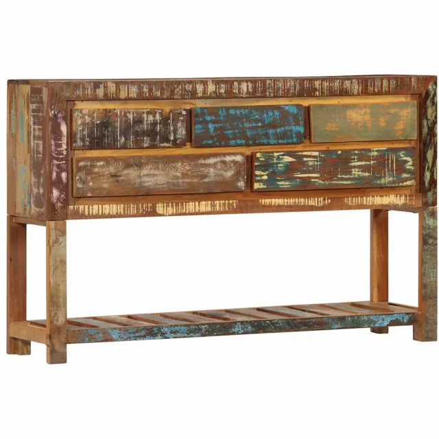 vidaXL Dressoir 120x30x75 cm massief gerecycled hout meerkleurig