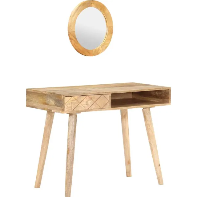 vidaXL Kaptafel 100x50x76 cm massief mangohout Bruin