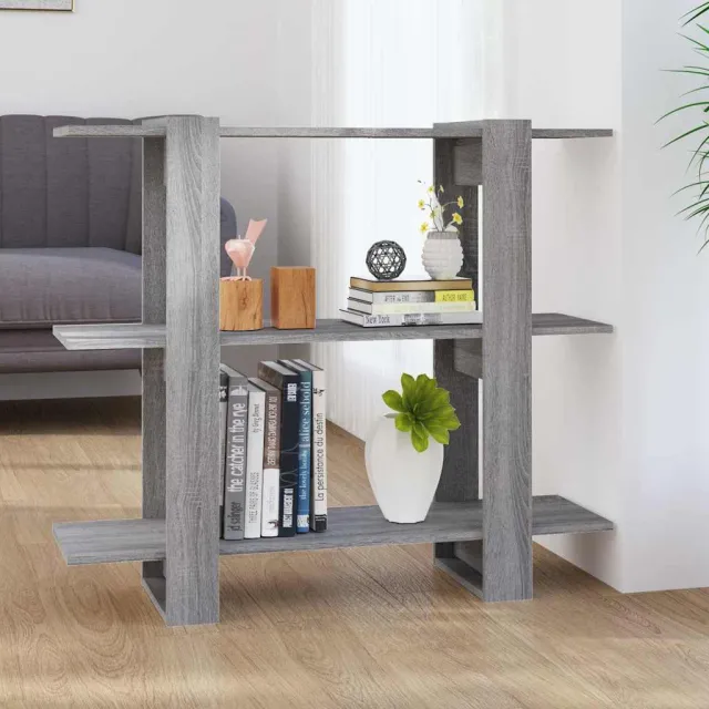 vidaXL Boekenkast/kamerscherm 100x30x87 cm grijs sonoma eikenkleurig, foto 2