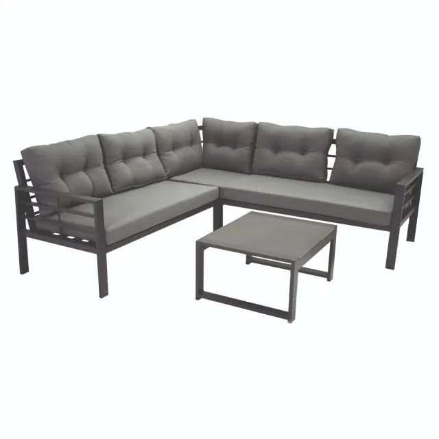 Intergard Elba aluminium loungeset antraciet