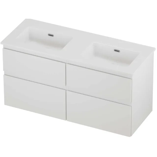 Proline Tribute Badmeubelset Porselein Elegant 120x46x62 cm Glans Wit Mat Wit